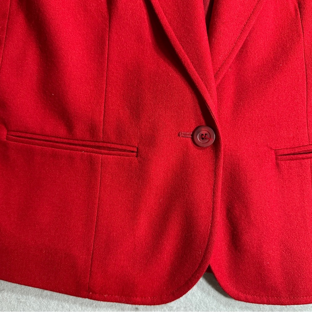 Vintage Pendleton Wool Blazer Womens 8 Red Single Button‎ Classic Made In USA - Picture 5 of 10